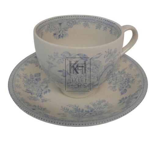 Blue china tea cup & saucer