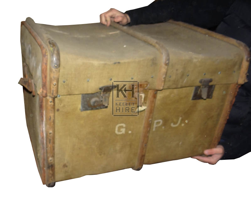 Large worn luggage trunk