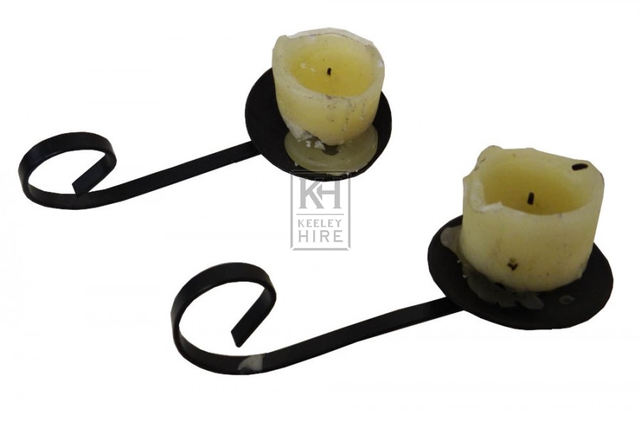 Simple iron candle holders