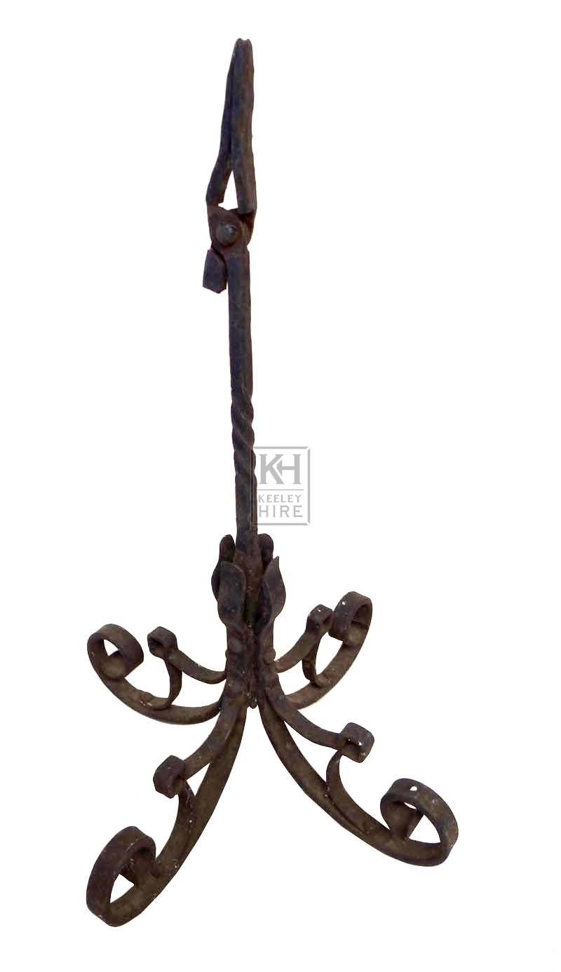 Ornate iron rush holder