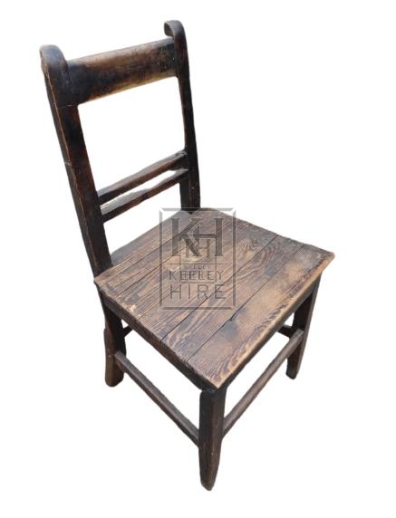 Simple dark wood chair