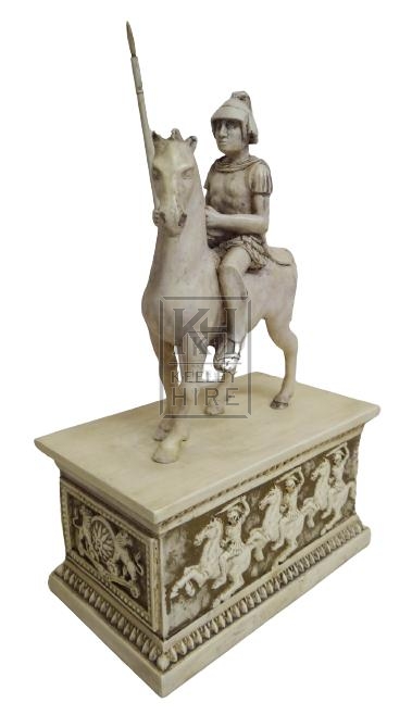 Soldier on horseback on plinth