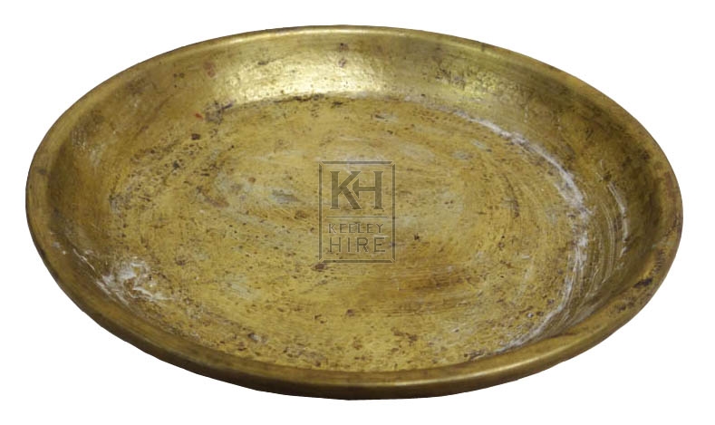 Brass shallow bowl