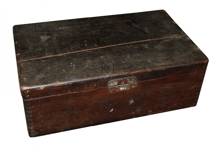Small dark wooden box