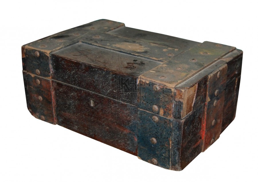 Wooden Box with Iron Bands