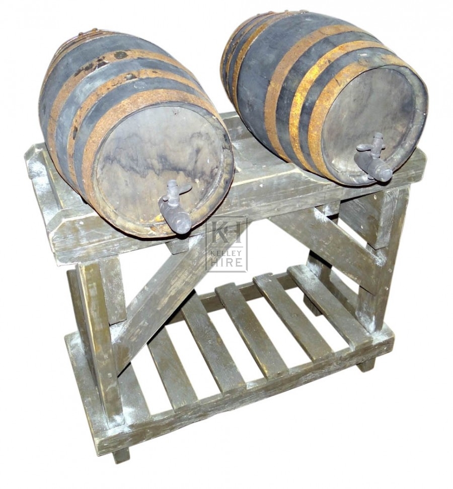 Double Barrel Stand With 2 Barrels