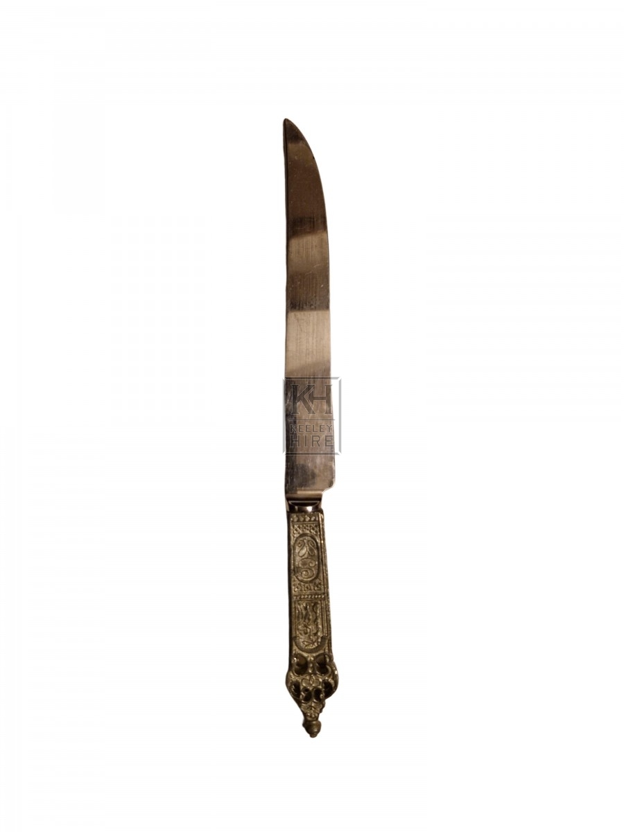 Ornate pewter knife