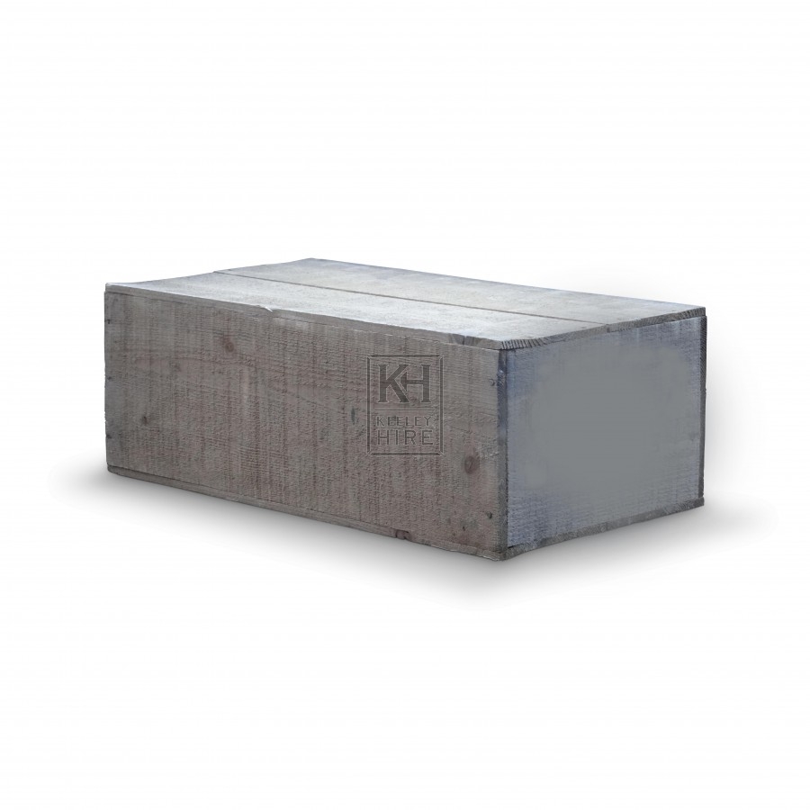 Plain rectangle wood crate