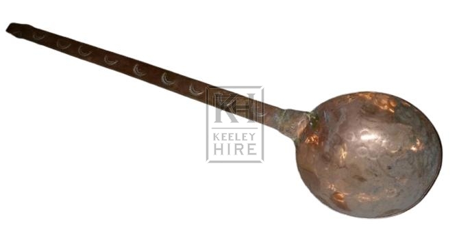 Engraved copper ladle