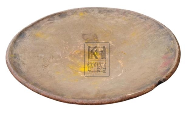 Very large raised pottery plate 
