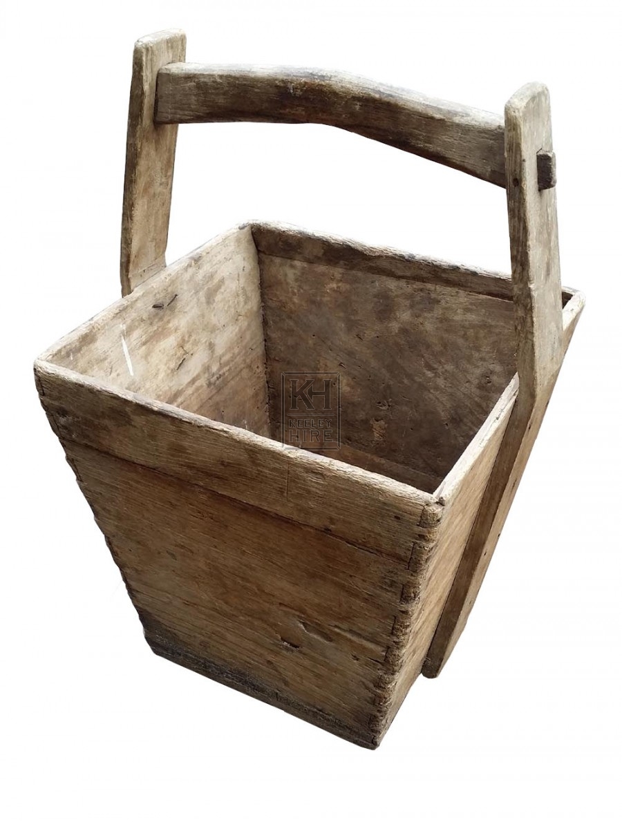 Square wood bucket