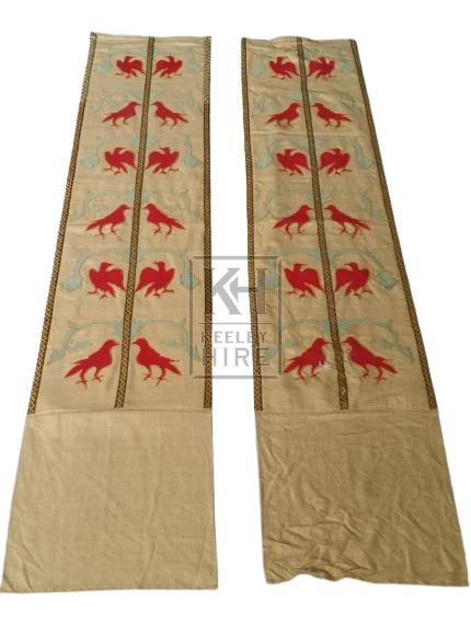 Long narrow embroided banner