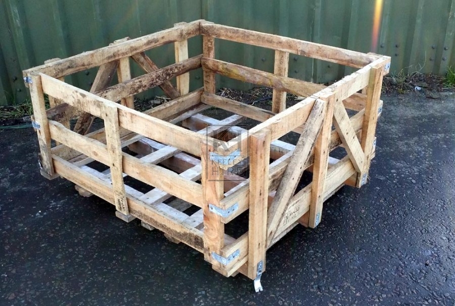 Large open wood builders crate
