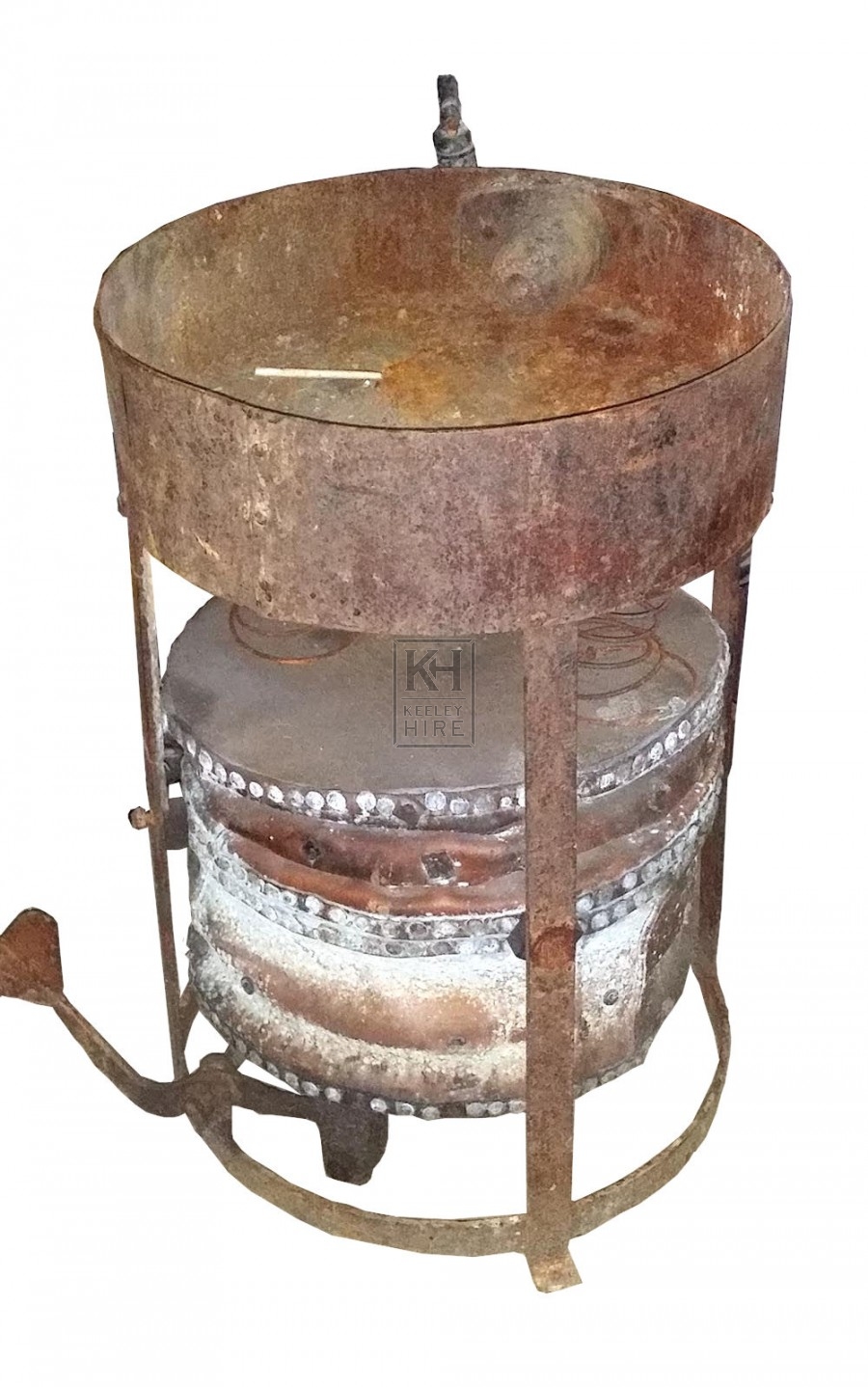 Old rusty forge unit with bellows