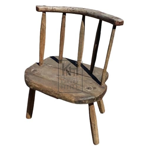 Small stick back wood chair