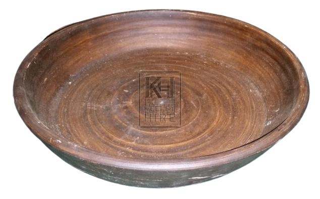 Large ceramic shallow bowl