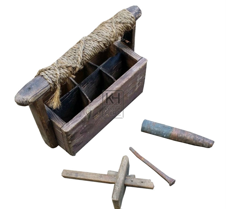 Small Wooden Toolbox With String Handle