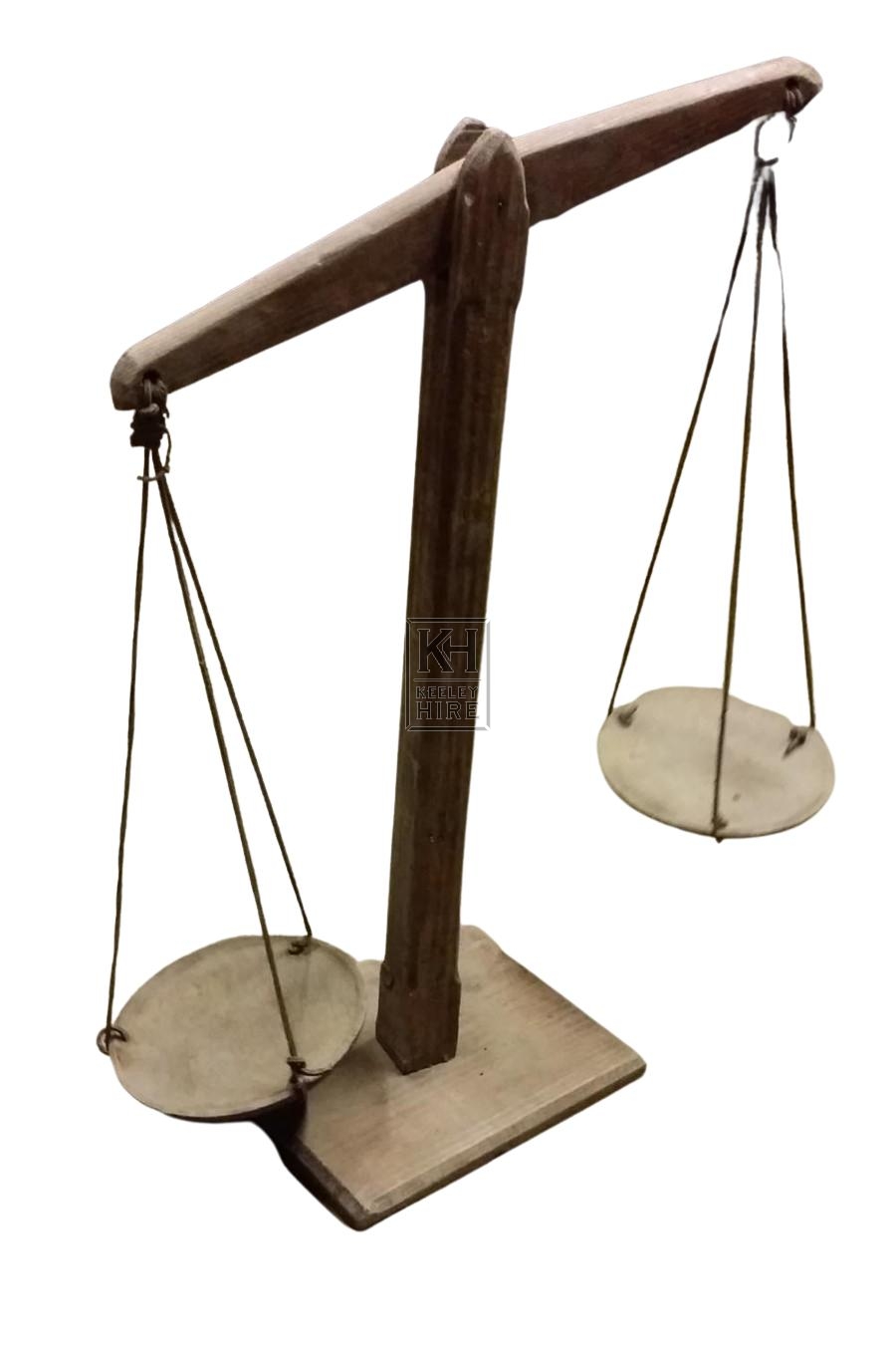 Wood early balance scales