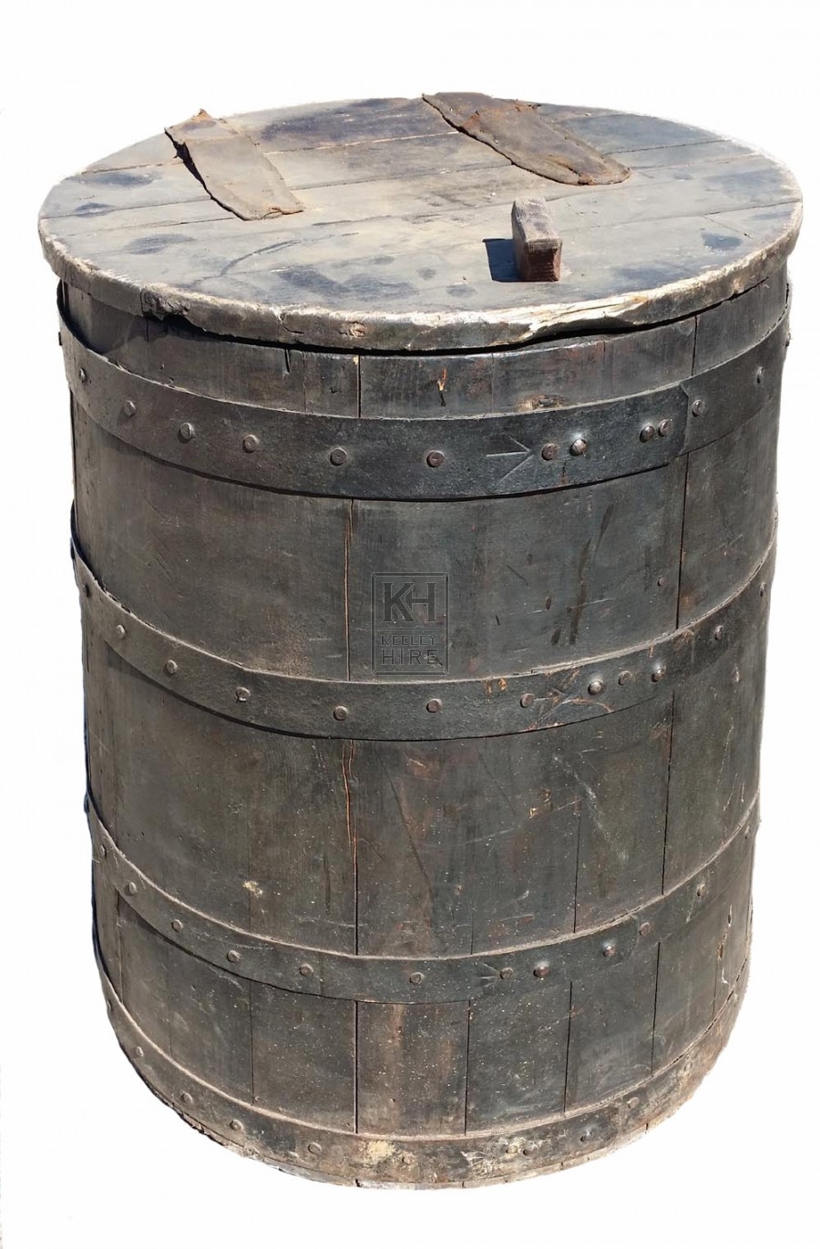 Large wood grain barrel