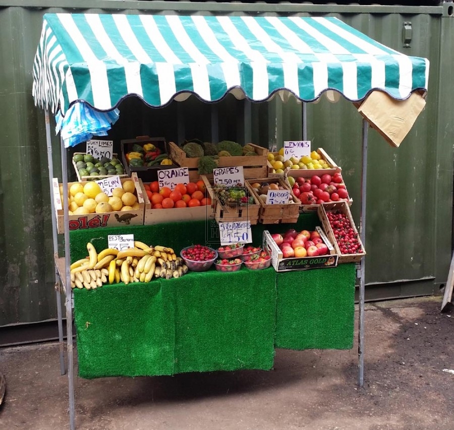 Modern stall dressing - fruit & veg