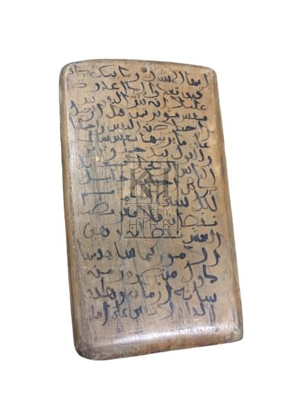 Wooden Tablet with Text