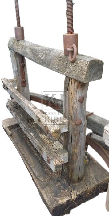 Aged wood press