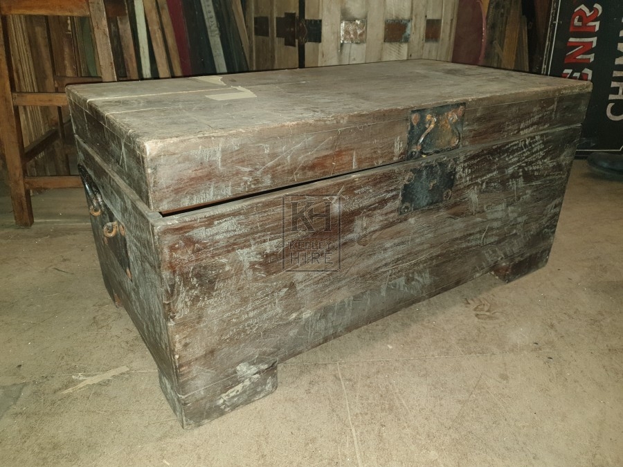 Light Wood flat Top Chest With Legs