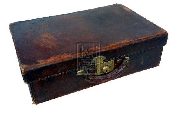 Small leather suitcase