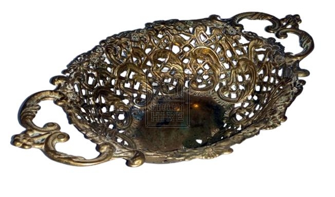 Ornate brass dish