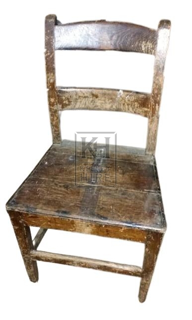 Wide wood chair