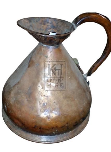 Bulbous shaped copper jug