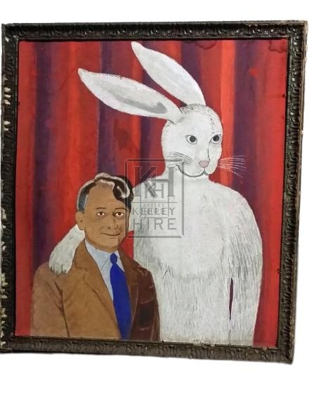 Rabbit with Man - Painting
