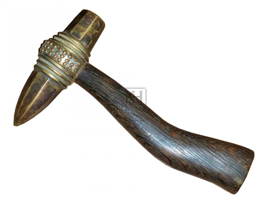 Period studded metal hammer