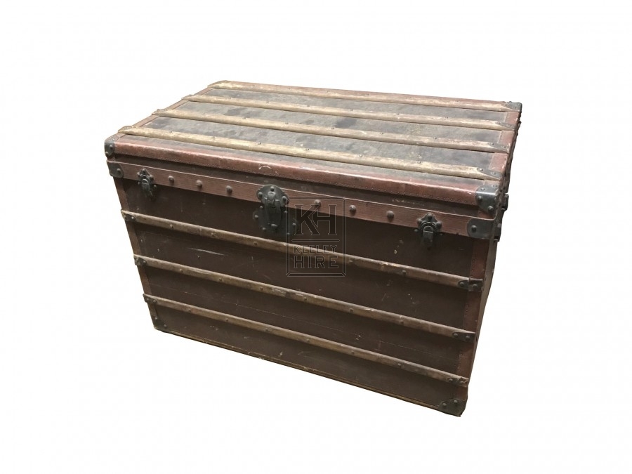 Wooden Trunk with Banding