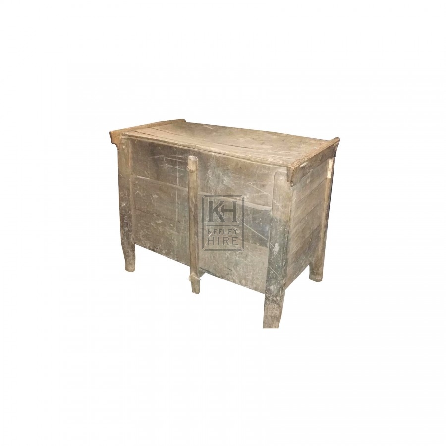 Large light wood flat top chest