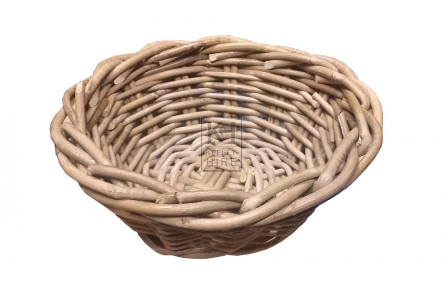 Small round wicker basket