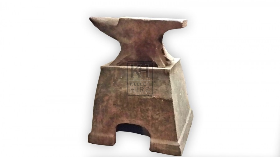 Heavy iron anvil with stand
