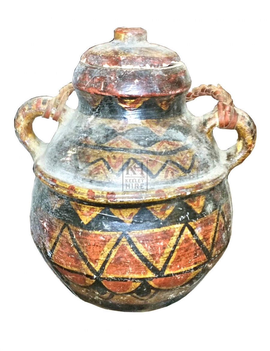Patterned 2-handle urn
