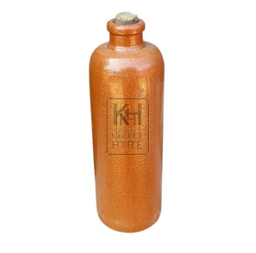 Tall ceramic bottle - brown