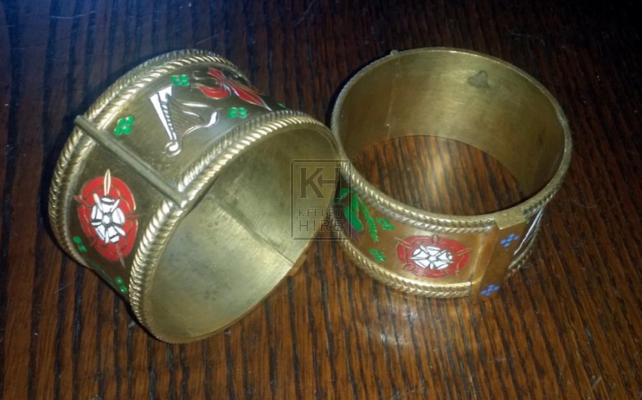 Pair brass bracelets