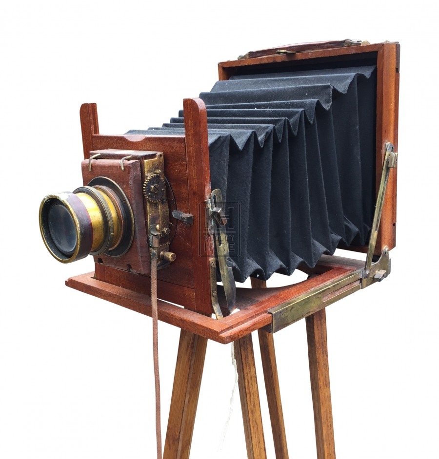 Folding Plate Camera with Tripod