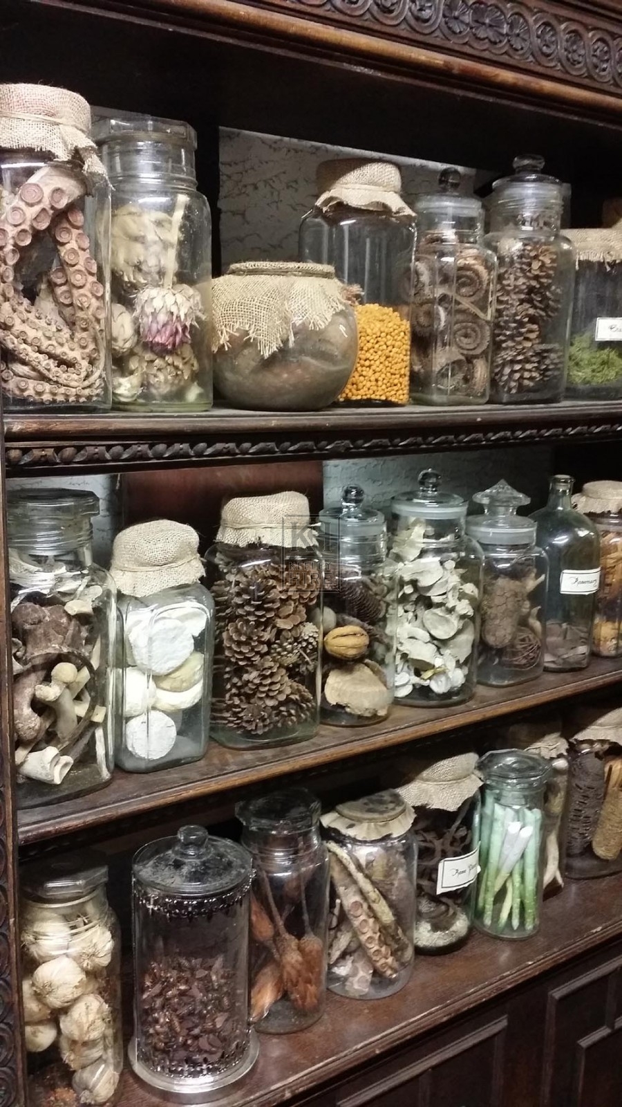 Assorted chemist jar with contents