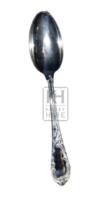 Large silver serving spoon