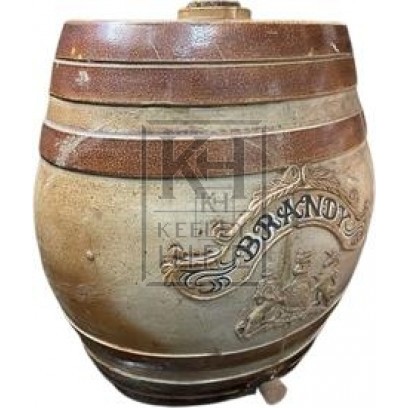 Small Oval Ceramic Brandy Barrel