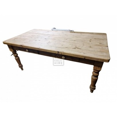 Light wood kitchen table turned legs