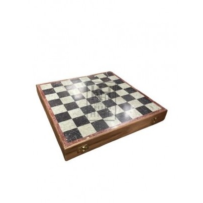 Marble Top Chess Board with Pieces