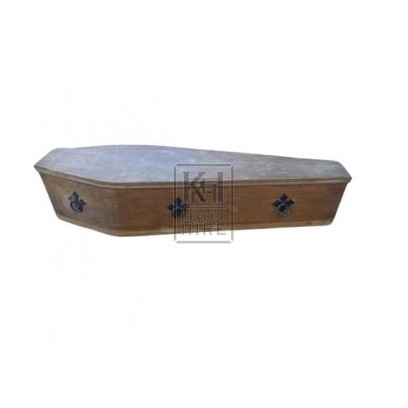 Wooden Coffin With Ring Handles