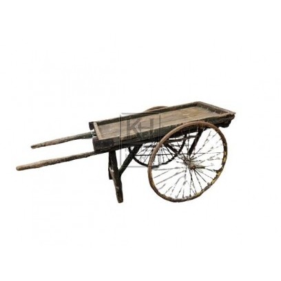 Small Wood 2-wheel Handcart
