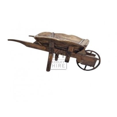 Wooden Wheelbarrow With Metal Wheel