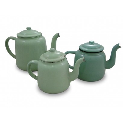 Enamel Teapots - Green